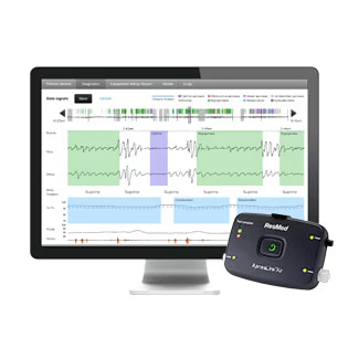 En udklip af en computerskærm, der viser brugerfladen til AirView for ApneaLink Air.